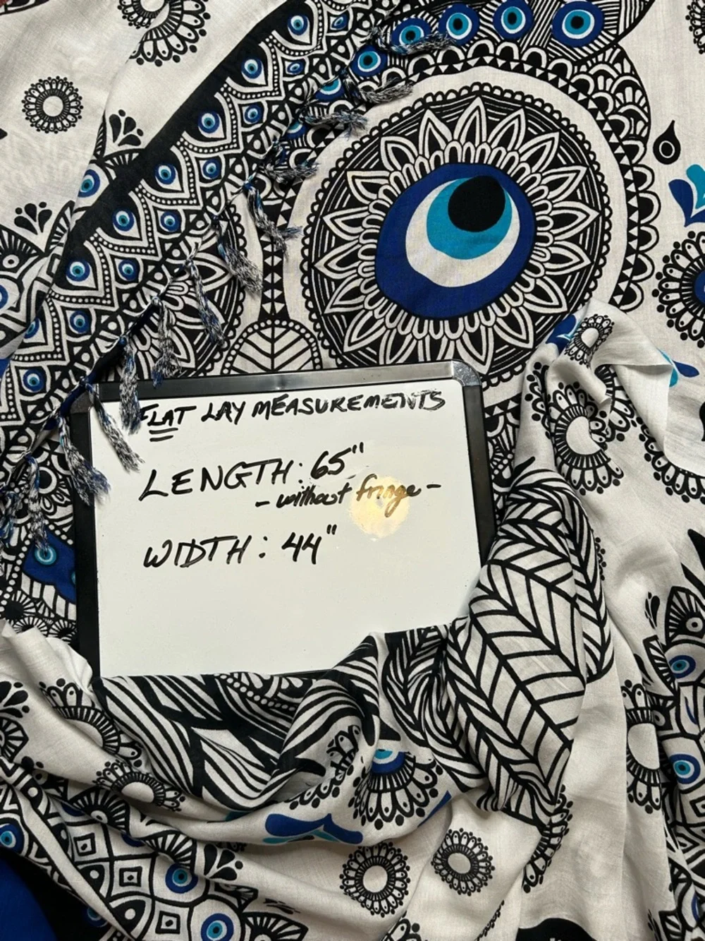 Brazilian Evil Eye Owl Print Mandala Sarong Beach Cover Up Scarf Shawl Wrap Boho